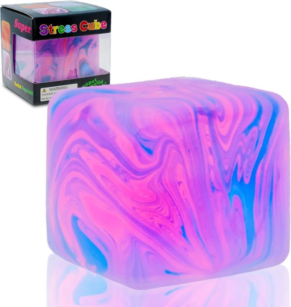 NeeDoh Nice Cube ?C Solid Squish ?C Pink & Blue