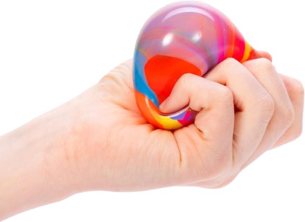Schylling NeeDoh Marbleez - Groovy Glob Toy - Assorted Multi-Color Swirls - Ages 3 to Adult (Pack of 1)