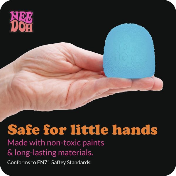 Schylling NeeDoh Gumdrop - Textured Sensory Toy with Super Solid Squish - 2.5 Tall - Colors May Vary (Pack of 1)