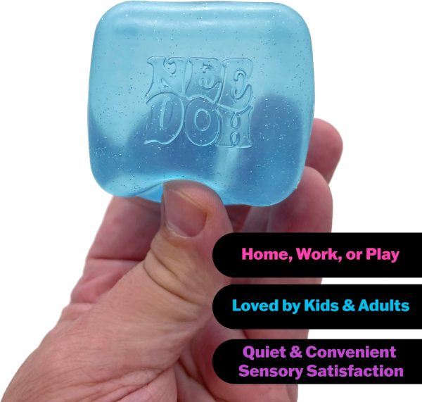 Schylling NeeDoh Nice Cube - Sensory Squeeze Toy with Super Solid Squish - 2.25 Cube - Color May Vary (Pack of 1)