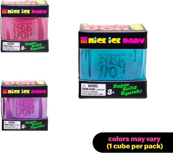 Schylling NeeDoh Nice Ice Baby - Sensory Squeeze Toy - Super Solid Squish - 1.25 Wide - Color May Vary (Pack of 1)
