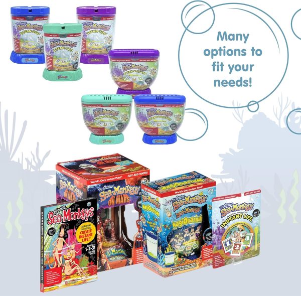 Sea-Monkeys: Retro Instant Life Kit - Tiny Brine Shrimp Growth Set. World's Only Instant Pet. Create Life. Just Add Water. Educational Kit. Kids 6+